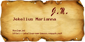 Jekelius Marianna névjegykártya